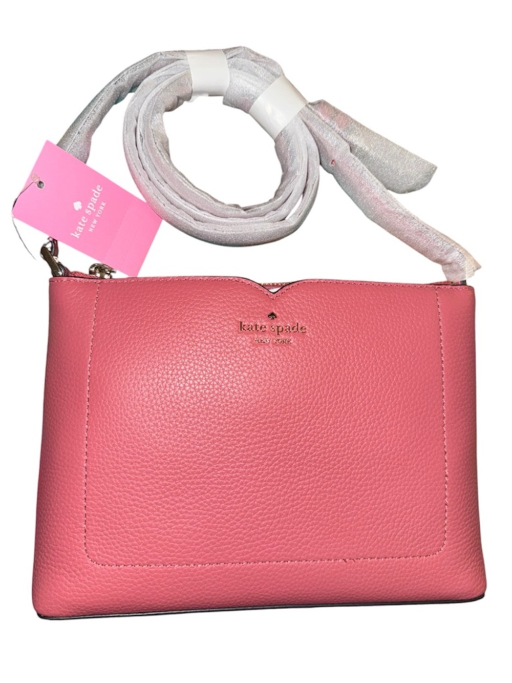 kate spade Nwt! ♠️ Harlow Pink Pebbled Leather Crossbody Bag